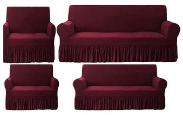 MAROON TURKISH STYLE Sofa Covers Imported Quality