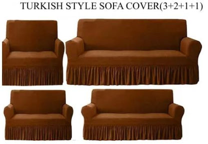 BROWN TURKISH STYLE Sofa Covers Imported Quality
