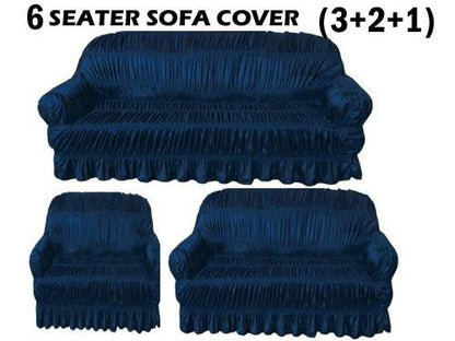 Navy Jersey Silk Stuff Sofa Covers - Best Quality