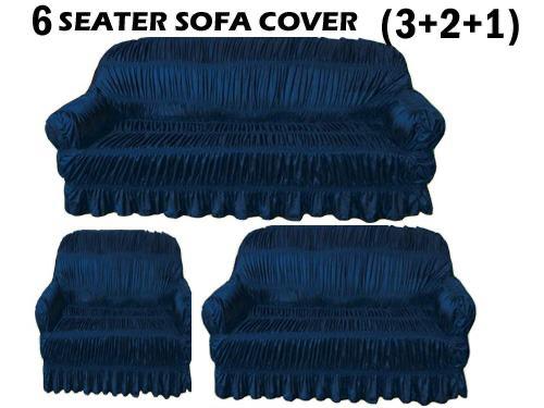 Navy Jersey Silk Stuff Sofa Covers - Best Quality