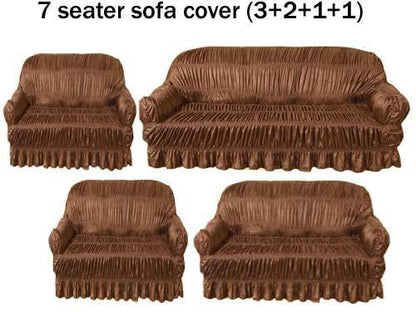 Brown Jersey Silk Stuff Sofa Covers - Best Quality
