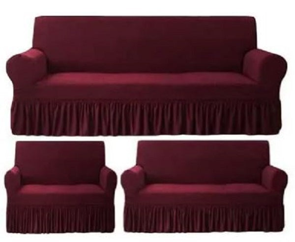 MAROON TURKISH STYLE Sofa Covers Imported Quality