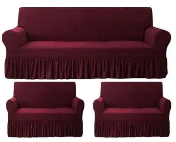 MAROON TURKISH STYLE Sofa Covers Imported Quality