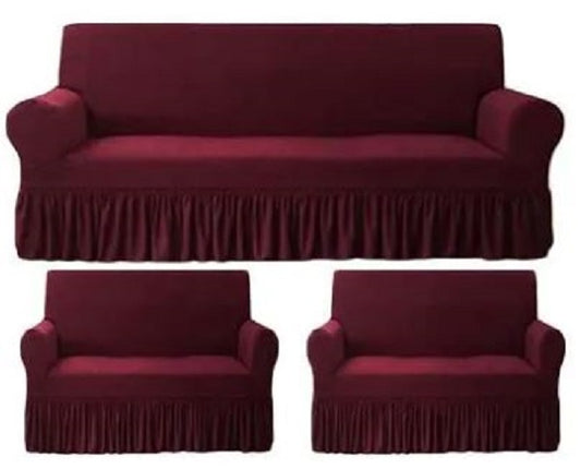 MAROON TURKISH STYLE Sofa Covers Imported Quality