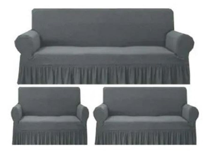 GREY TURKISH STYLE Sofa Covers Imported Quality