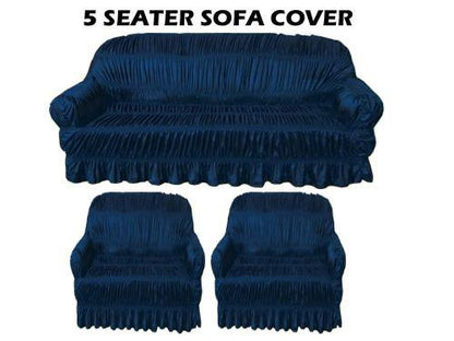Navy Jersey Silk Stuff Sofa Covers - Best Quality