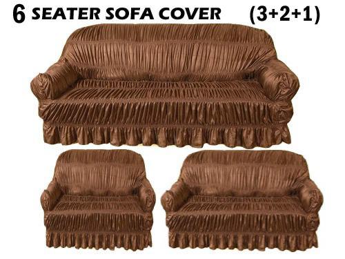 Brown Jersey Silk Stuff Sofa Covers - Best Quality