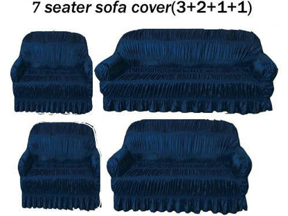 Navy Jersey Silk Stuff Sofa Covers - Best Quality
