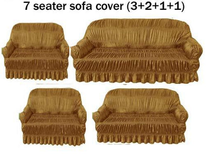 Golden Jersey Silk Stuff Sofa Covers - Best Quality